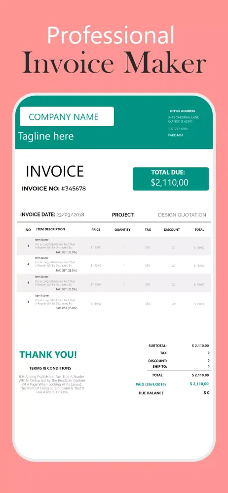 Invoice Maker Screenshots