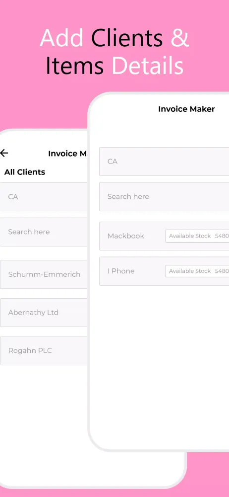 Invoice Maker Screenshots