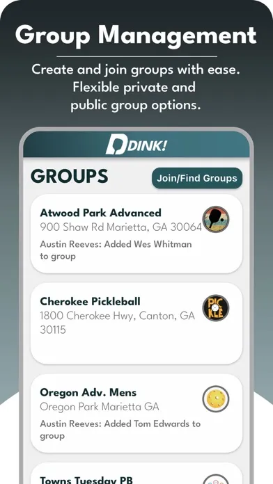 Dink! Pickleball Round Robins Screenshots