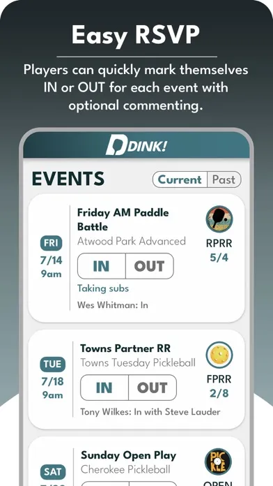 Dink! Pickleball Round Robins Screenshots