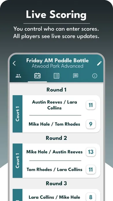 Dink! Pickleball Round Robins Screenshots