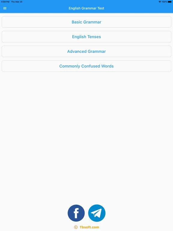 English Grammar & Test iPad  स्क्रीनशॉट