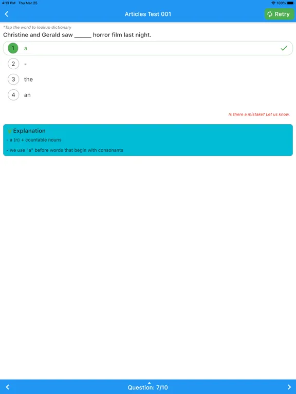 English Grammar & Test iPad  स्क्रीनशॉट