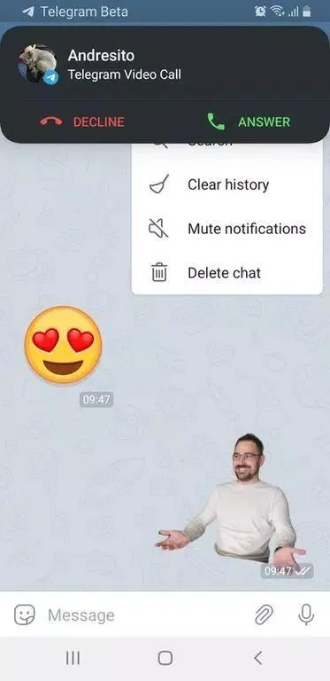 Telegram Beta應用截圖