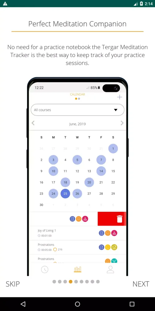 Captures d'écran de Tergar Meditation Tracker