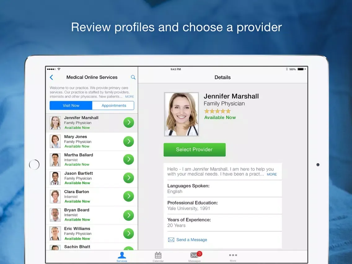 ภาพหน้าจอของ TGH Virtual Care iPad 