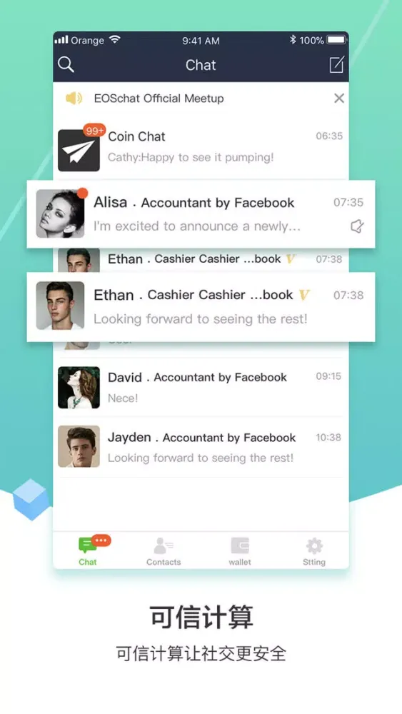 Screenshot di Ally network powered by ancora