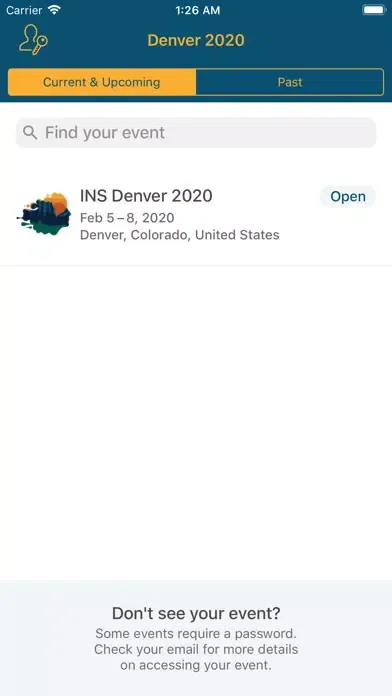 Capturas de tela do INS Denver 2020