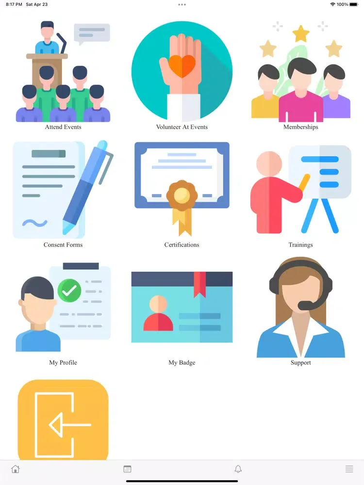 Volunteer Resource Management iPad  স্ক্রিনশট