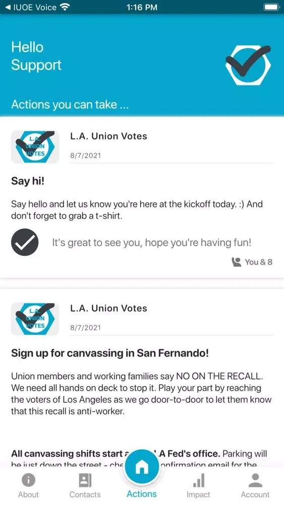 Captures d'écran de L.A. Union Votes
