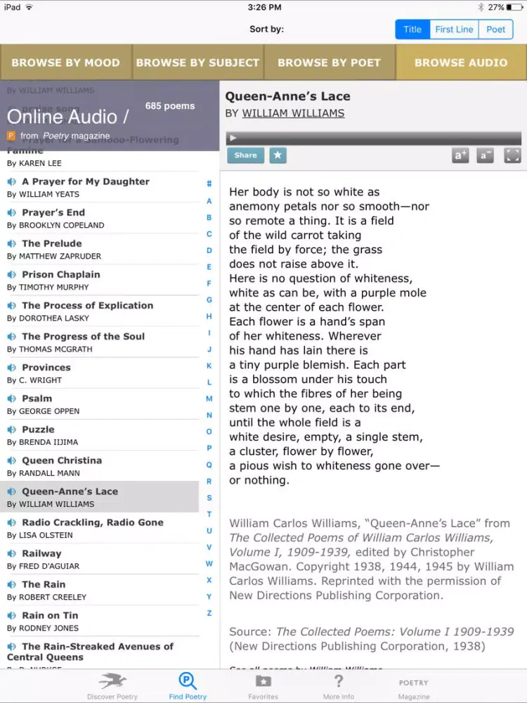 Скриншоты POETRY - The Poetry Foundation iPad 