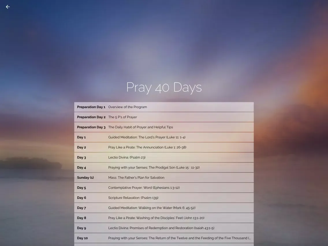 Capturas de pantalla de Pray: The Prodigal Father App iPad 