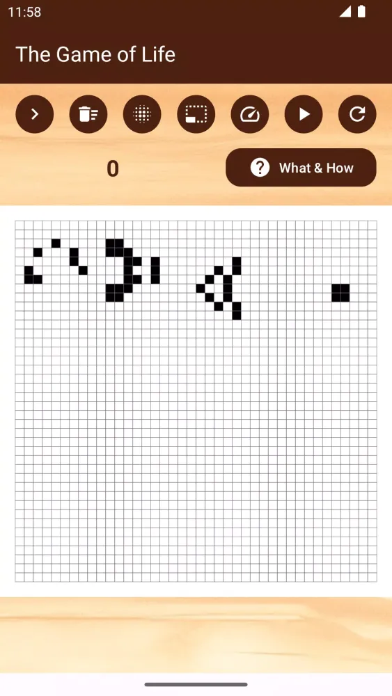 Screenshot di Conway's Game of Life
