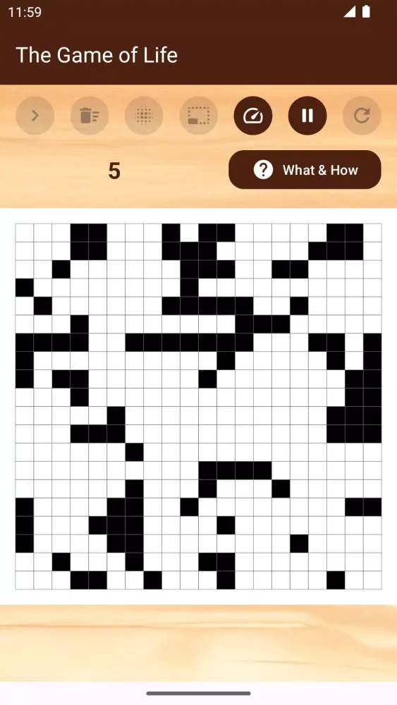 Screenshot di Conway's Game of Life