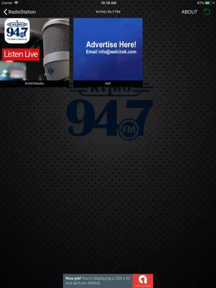 Capturas de pantalla de KVWO 94.7 FM iPad 