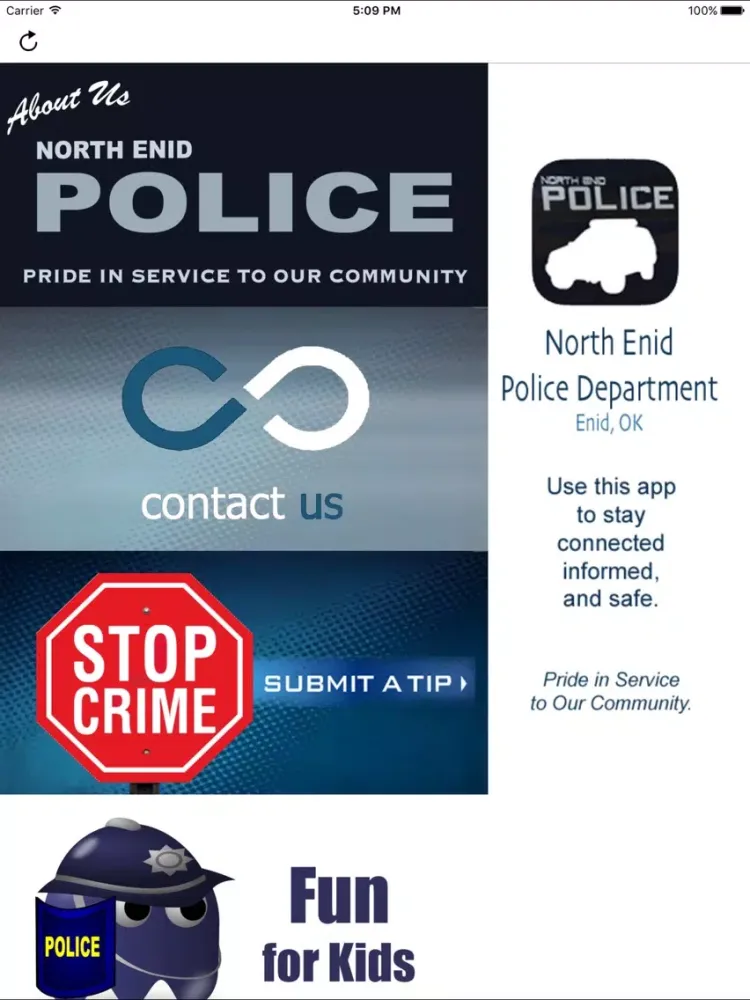 Capturas de pantalla de North Enid Police Department iPad 
