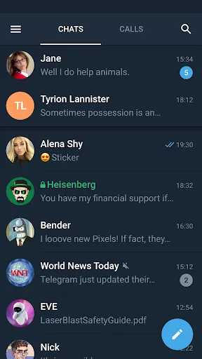 Telegram X應用截圖