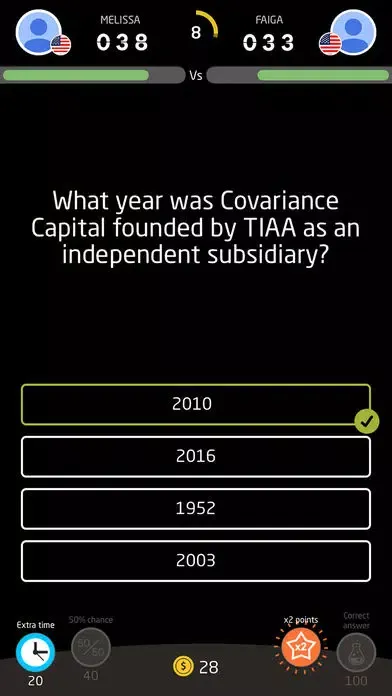 TIAA Employee Trivia Screenshots