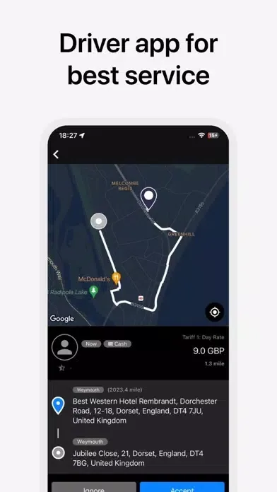 Tangkapan skrin Tiana line driver
