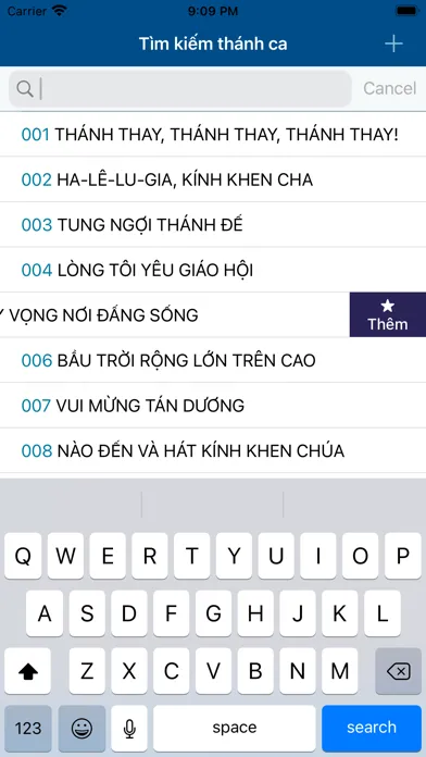 Ảnh chụp màn hình của Thánh Ca TJC