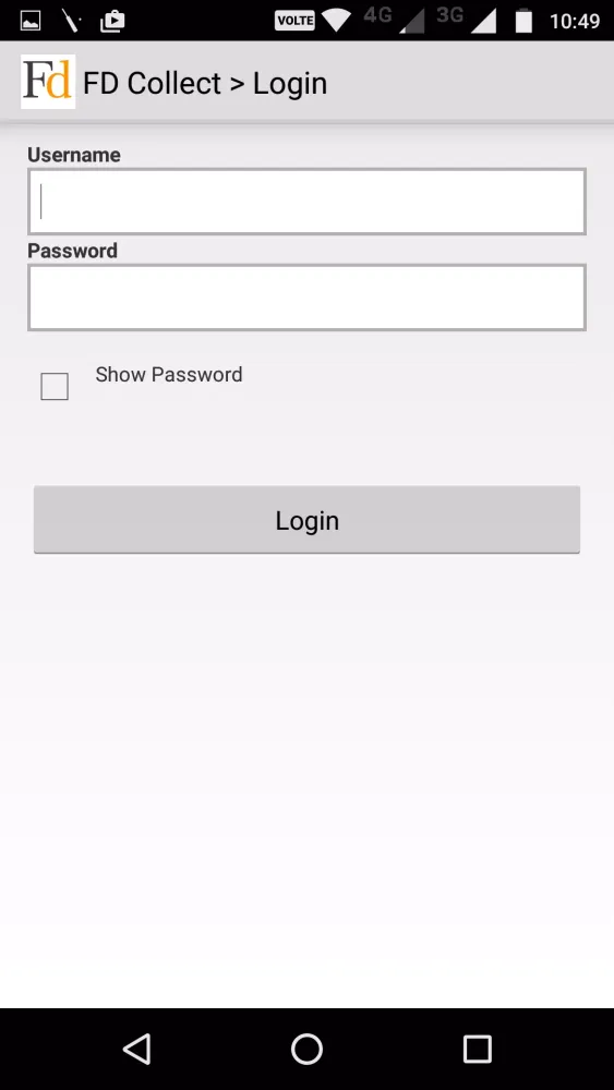 Tangkapan layar Fieldata Collect