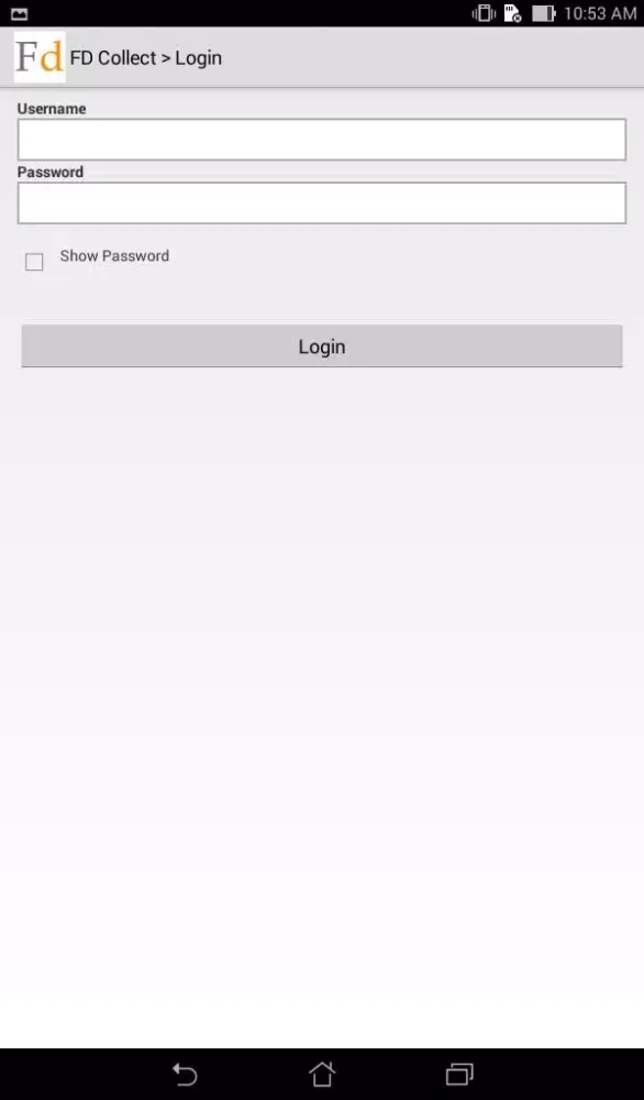 Tangkapan layar Fieldata Collect