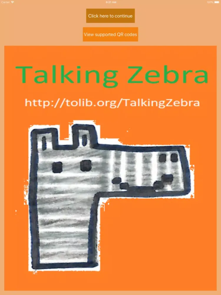 Talking Zebra iPad  Screenshots