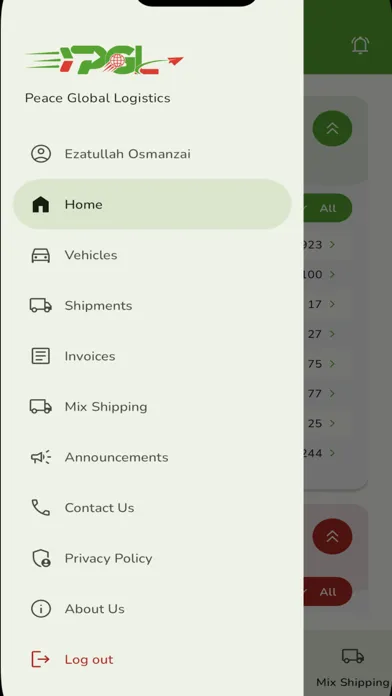 Capturas de pantalla de Peace Global Logistics