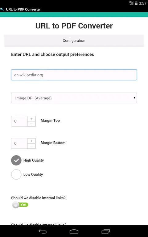 URL to PDF Converter应用截图