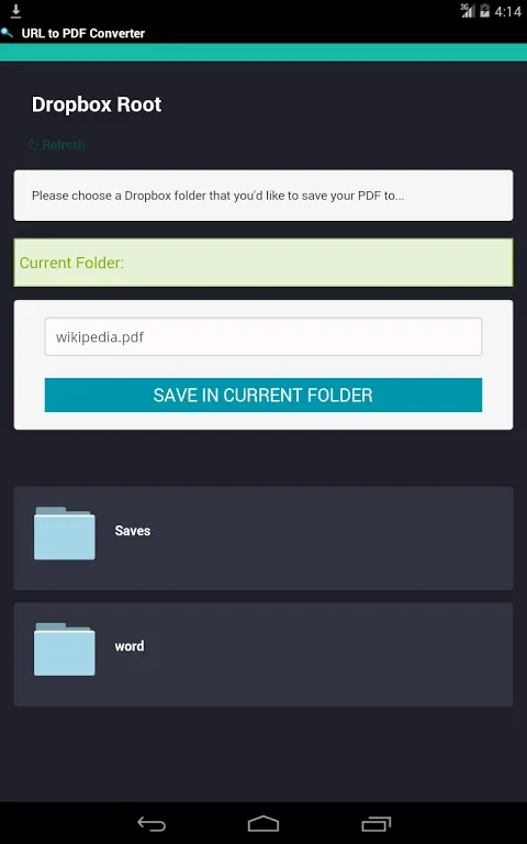 URL to PDF Converter应用截图