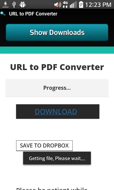 URL to PDF Converter应用截图