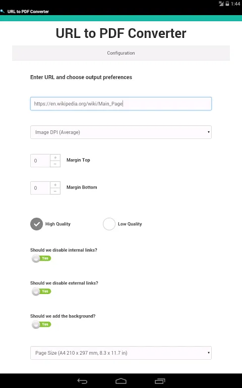 URL to PDF Converter应用截图