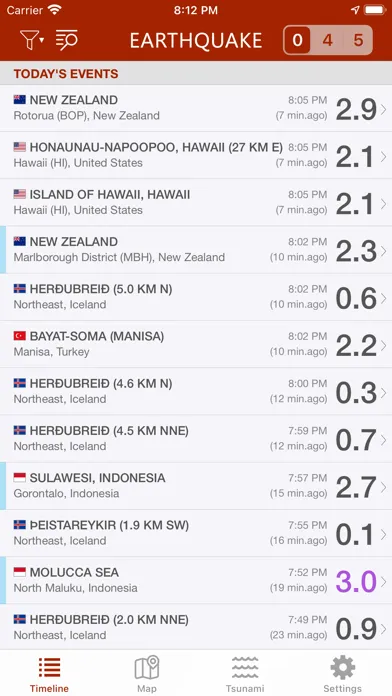 Captures d'écran de Earthquake - alerts and map
