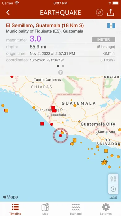 Captures d'écran de Earthquake - alerts and map