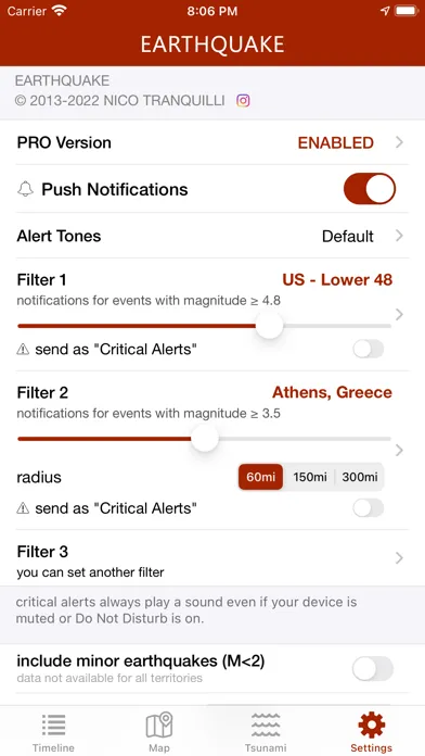 Captures d'écran de Earthquake - alerts and map