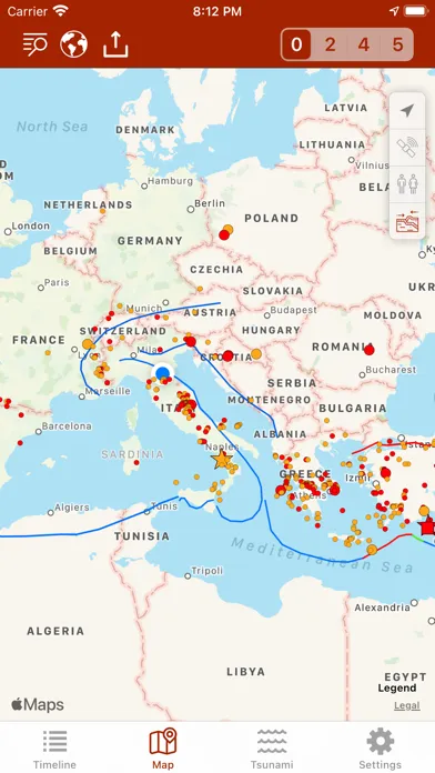 Captures d'écran de Earthquake - alerts and map