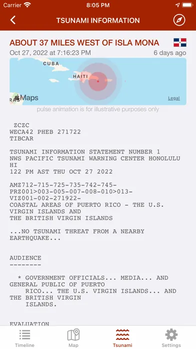 Captures d'écran de Earthquake - alerts and map
