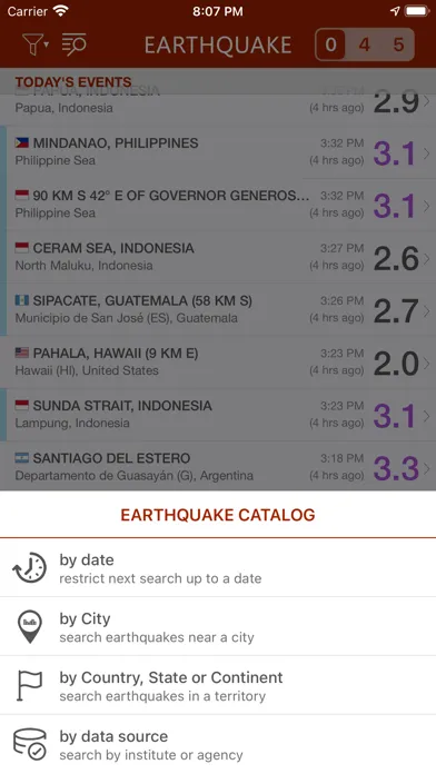 Captures d'écran de Earthquake - alerts and map
