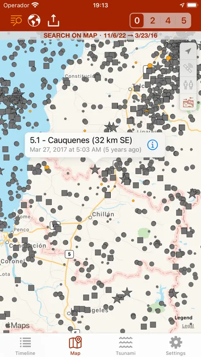 Captures d'écran de Earthquake - alerts and map