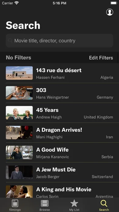 Capturas de pantalla de filmingo Arthouse Streaming