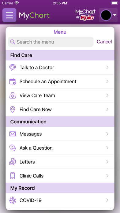 Trinity Health MyChart Ekran Görüntüleri