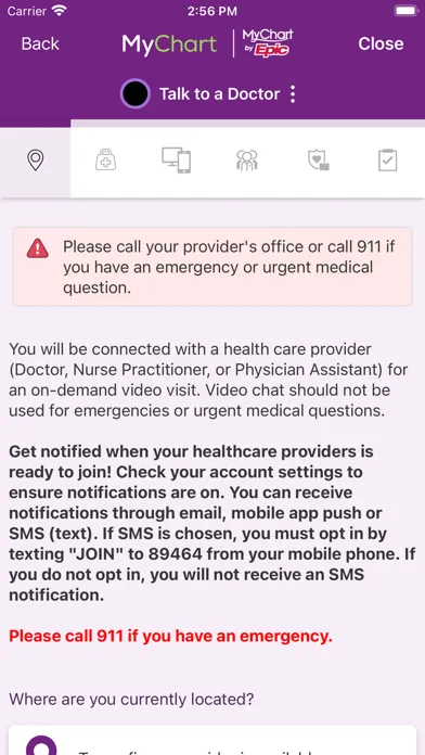 Screenshot di Trinity Health MyChart