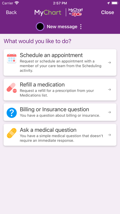 Trinity Health MyChart Ekran Görüntüleri