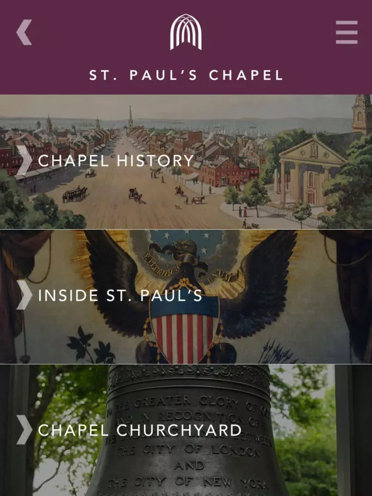 Trinity Wall Street Tour iPad  Screenshots