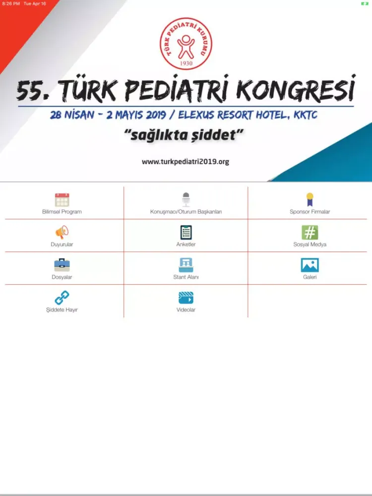 55. Türk Pediatri Kongresi iPad  스크린샷
