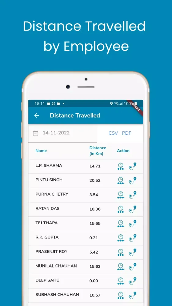 Скриншоты Employee Location tracking App