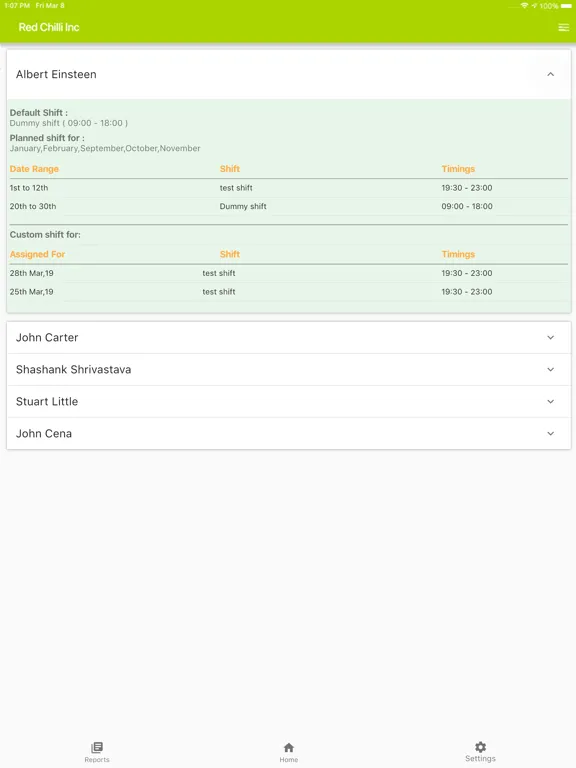 Screenshot di Shift management App iPad 