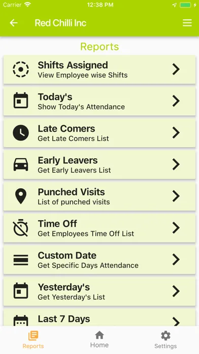 Screenshot di Shift management App