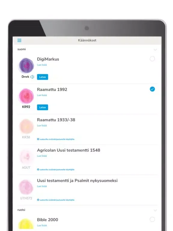 Piplia - Raamattu.fi iPad  স্ক্রিনশট
