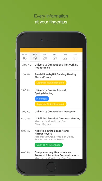 ULI Events Screenshots